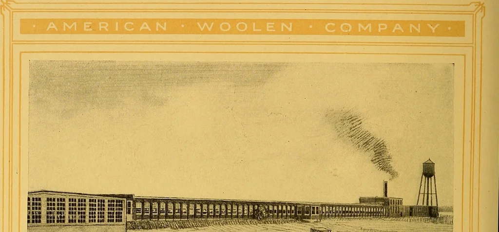 An illustration from American Woolen Company mills, 1921, leaf 39