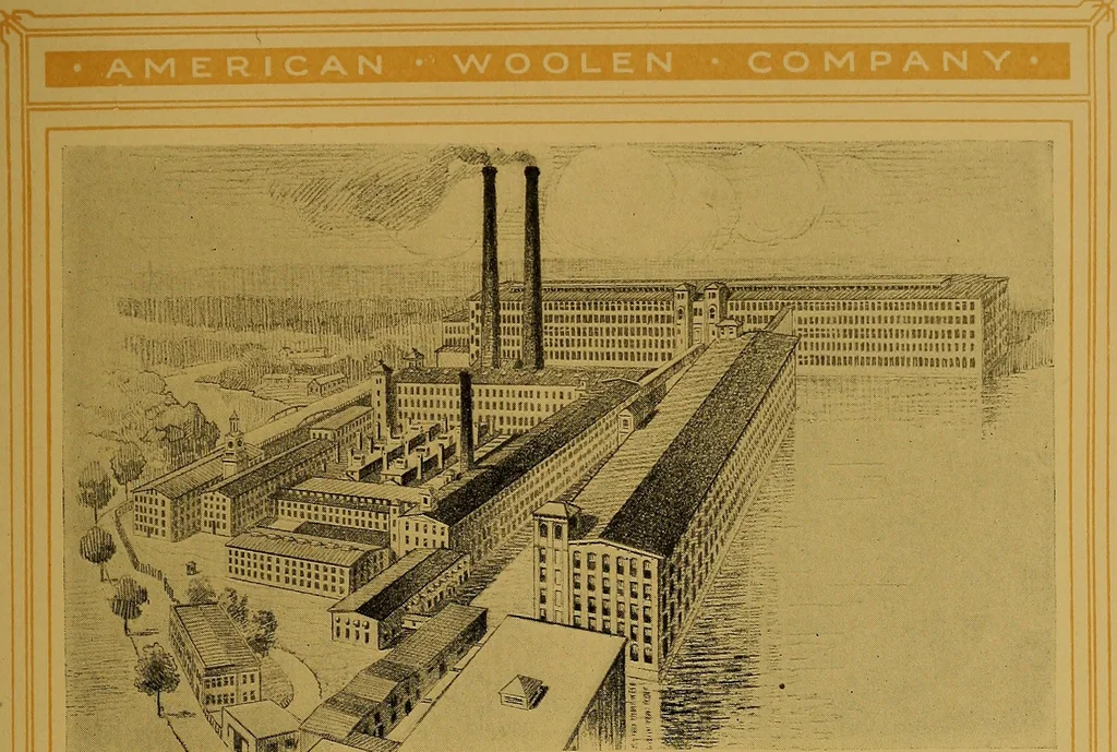 An illustration from American Woolen Company mills, 1921, leaf 42