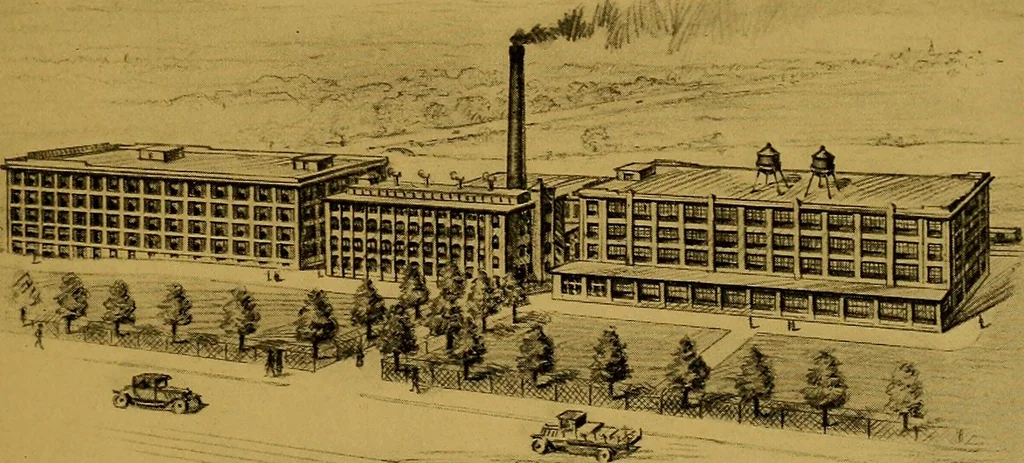 An illustration from American Woolen Company mills, 1921, leaf 44