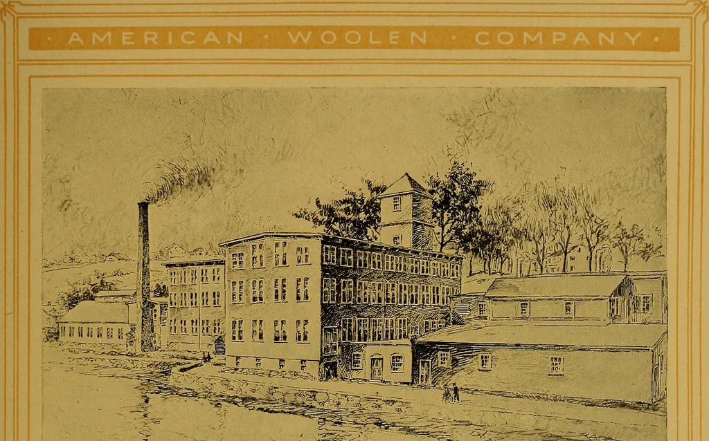 An illustration from American Woolen Company mills, 1921, leaf 50