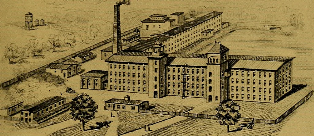 An illustration from American Woolen Company mills, 1921, leaf 52