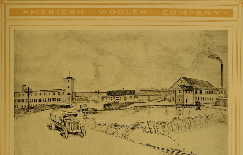 An illustration from American Woolen Company mills, 1921, leaf 56