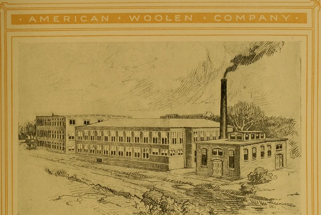 An illustration from American Woolen Company mills, 1921, leaf 72