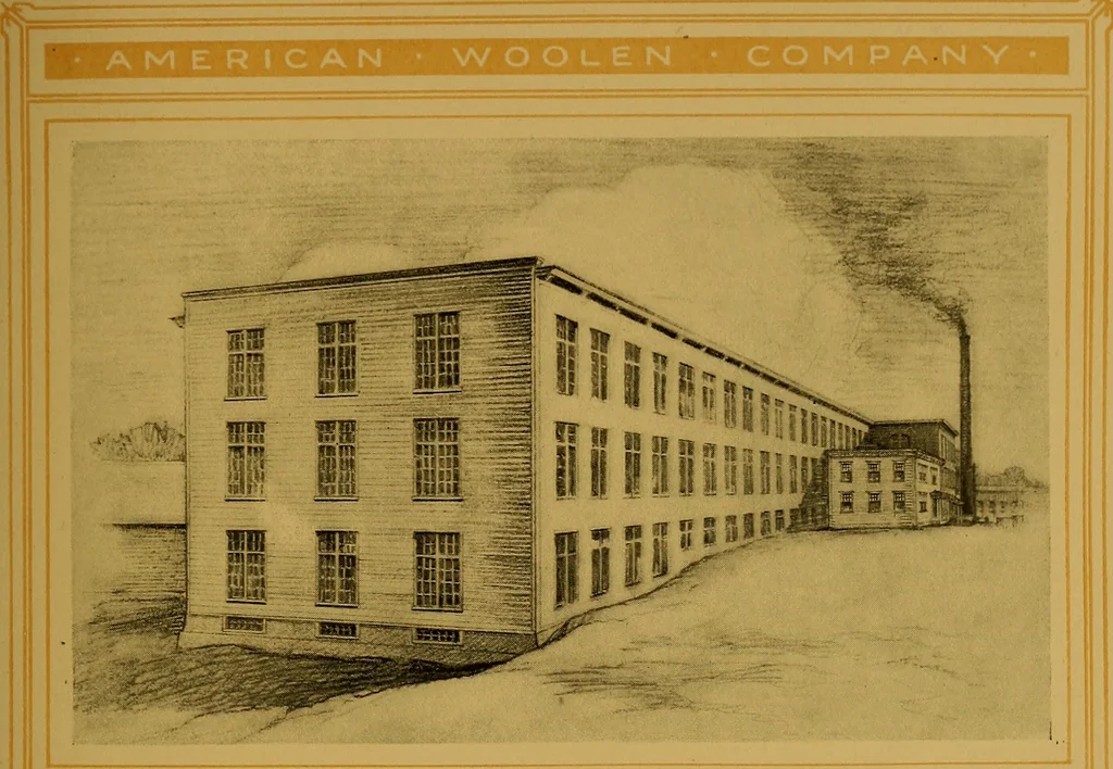 An illustration from American Woolen Company mills, 1921, leaf 74