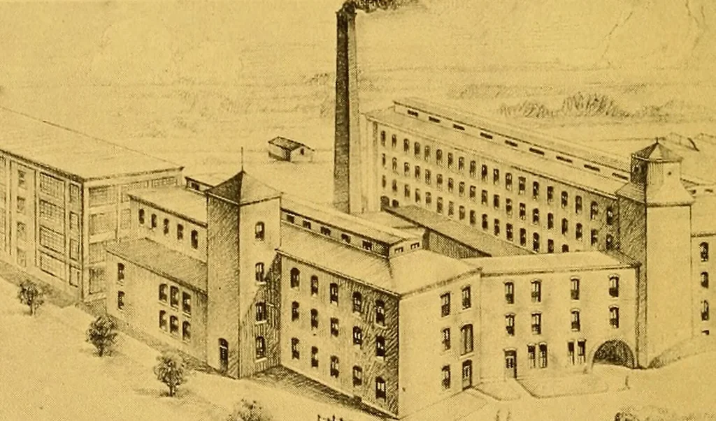 An illustration from American Woolen Company mills, 1921, leaf 83