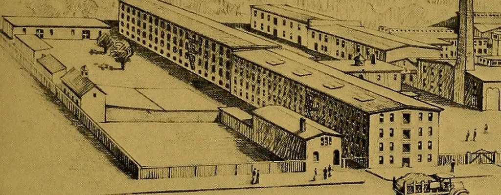 An illustration from American Woolen Company mills, 1921, leaf 94