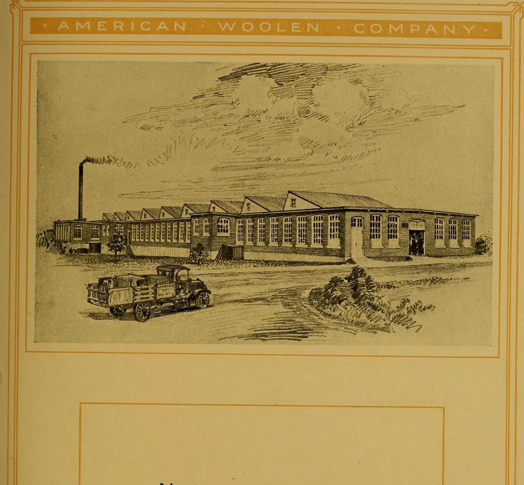 An illustration from American Woolen Company mills, 1921, leaf 98