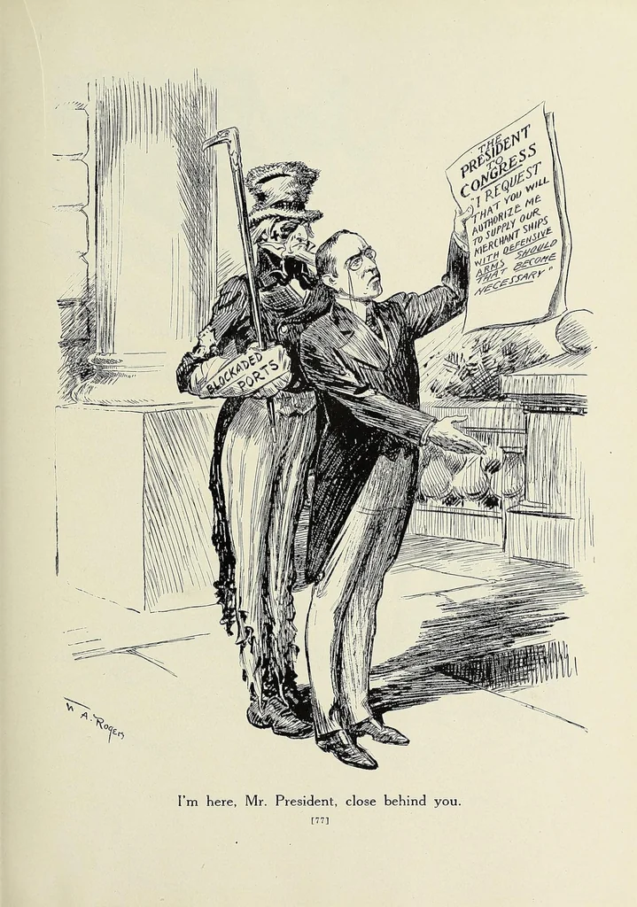 An illustration from America's black and white book; one hundred pictured reasons why we are at war, 1917, leaf 165