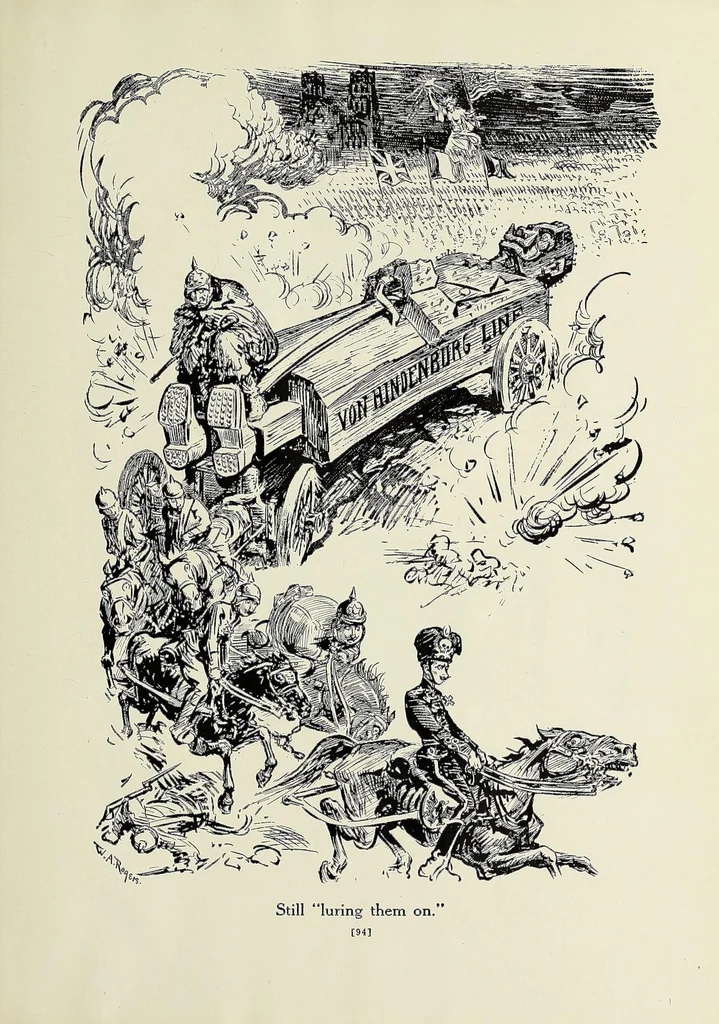 An illustration from America's black and white book; one hundred pictured reasons why we are at war, 1917, leaf 199