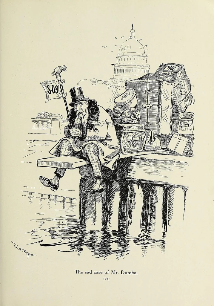 An illustration from America's black and white book; one hundred pictured reasons why we are at war, 1917, leaf 69