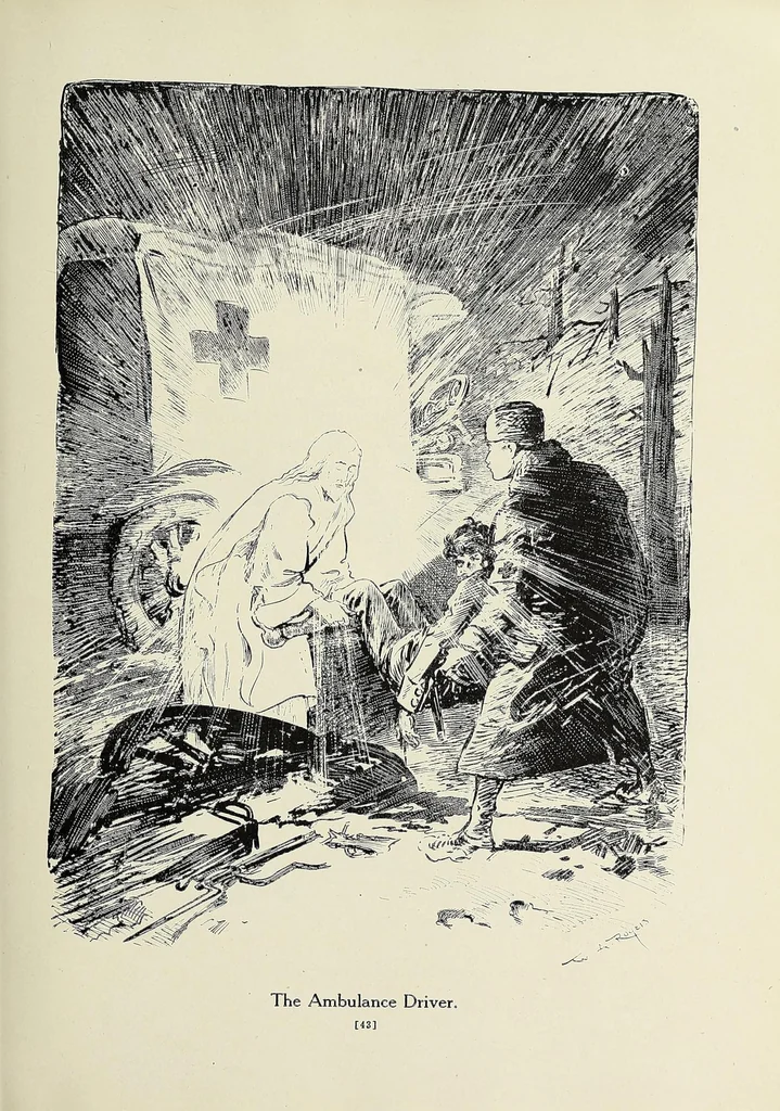 An illustration from America's black and white book; one hundred pictured reasons why we are at war, 1917, leaf 97