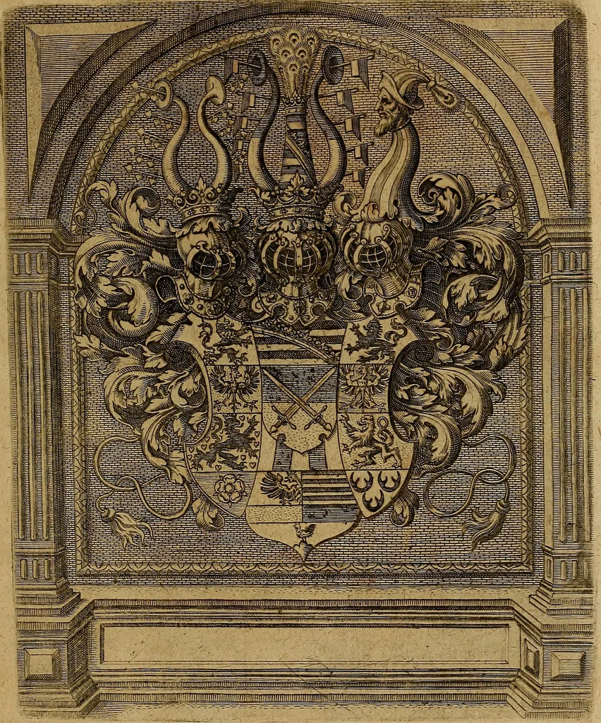 An illustration from Americæ nona & postrema pars : qua de ratione elementorum, de novi orbis natvra, de hvivs incolarvm svperstitiosis cultibus : deq; forma politiæ ac reipubl. ipsorum copiosè pertractatur : catalogo regnum Mexicanorum omnium, à primo vsq; ad vltimum Monteçuman II. additio ... : his accessit designatio illivs navigationis, quam 5. naves Hollandicae anno 1598. per fretum Magellanum in Moluccanas insulas tentarunt : quomodo nimirum oborta tempestate Capitaeus Sebalt de Weert à cæteris nauibus dispulsus, postquam plurimis mensibus in freto infinitis aerumnis miserè iactatus fuisset, tandem infectare post biennum an. 1600. domum reuersus sit : addita est tertio navigatio recens, quam 4. navium praefectus Olevier à Noort proximè suscepit ... : omnia è Germanico Latinitate donata, & insuper elegantissimis figuris æneis coornata editaq; sumptibus Theodori de Bry p.m. Viduæ & binorum filiorum, 1602, leaf 6