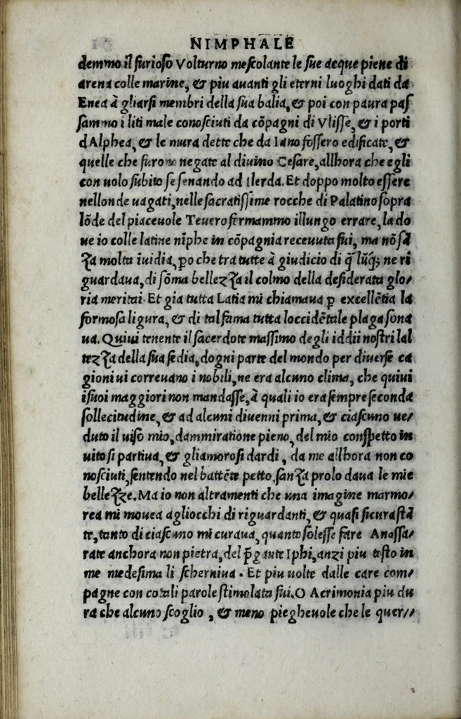 An illustration from Ameto, over, Comedia delle nimphe fiorentine, 1524, leaf 112