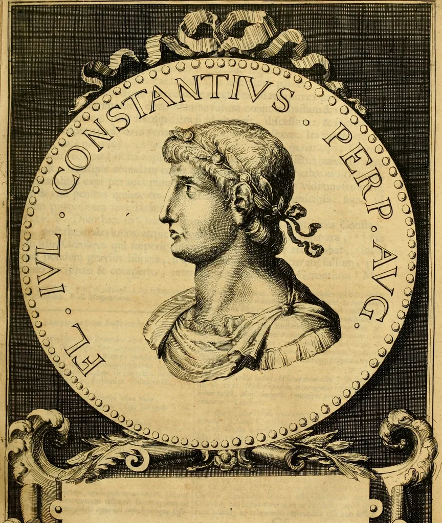 An illustration from Ammiani Marcellini Rerum gestarum qui de XXXI supersunt, libri XVIII, 1693, leaf 104