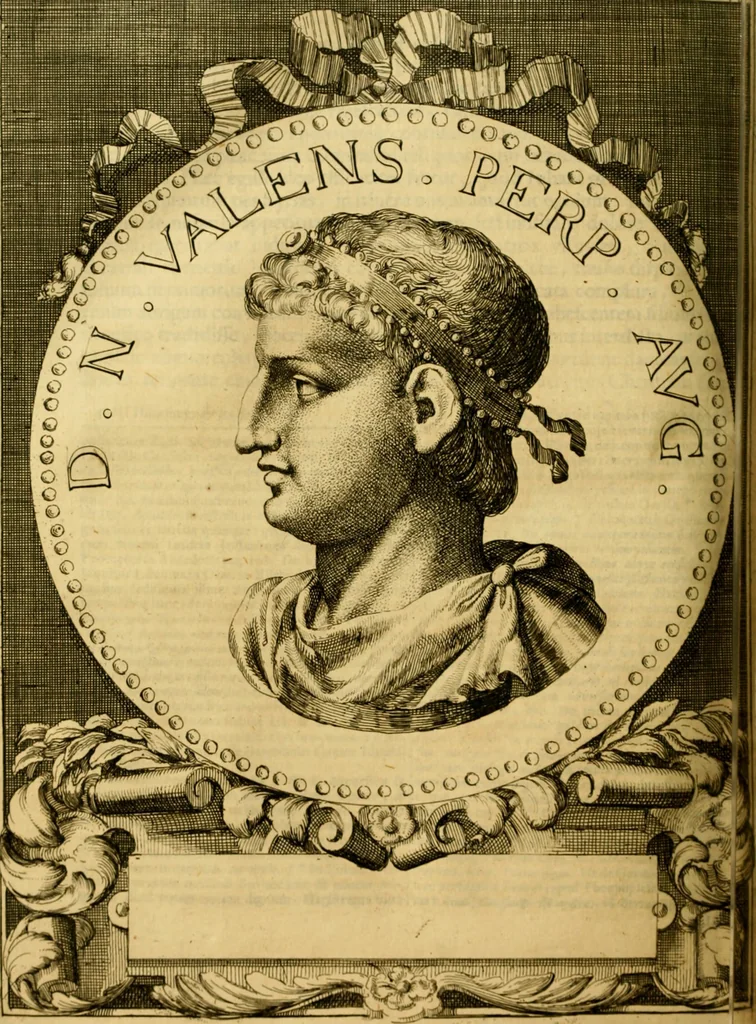 An illustration from Ammiani Marcellini Rerum gestarum qui de XXXI supersunt, libri XVIII, 1693, leaf 587