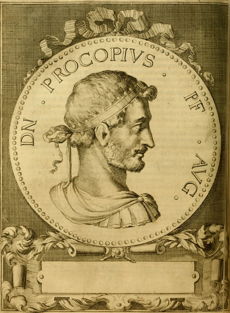 An illustration from Ammiani Marcellini Rerum gestarum qui de XXXI supersunt, libri XVIII, 1693, leaf 599
