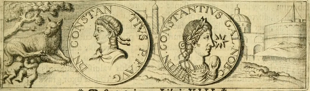 An illustration from Ammiani Marcellini Rerum gestarum qui de XXXI supersunt, libri XVIII, 1693, leaf 86