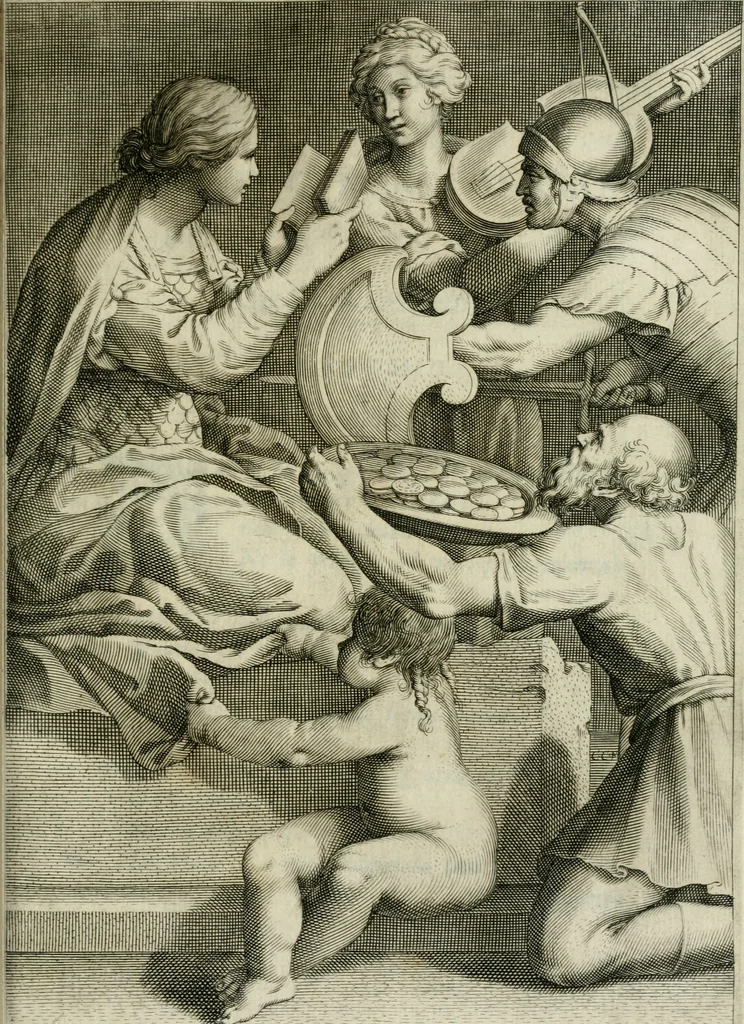 An illustration from Documenti d'amore, 1640, leaf 220