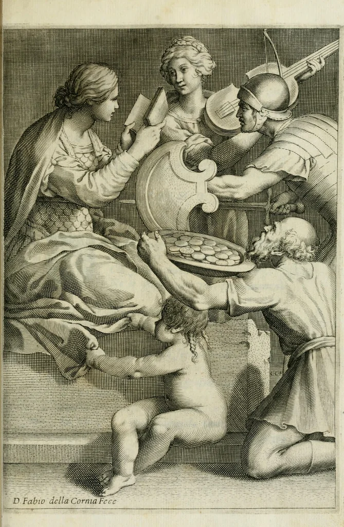 An illustration from Documenti d'amore, 1640, leaf 225