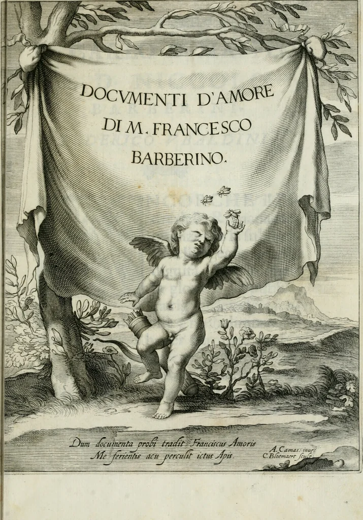 An illustration from Documenti d'amore, 1640, leaf 6