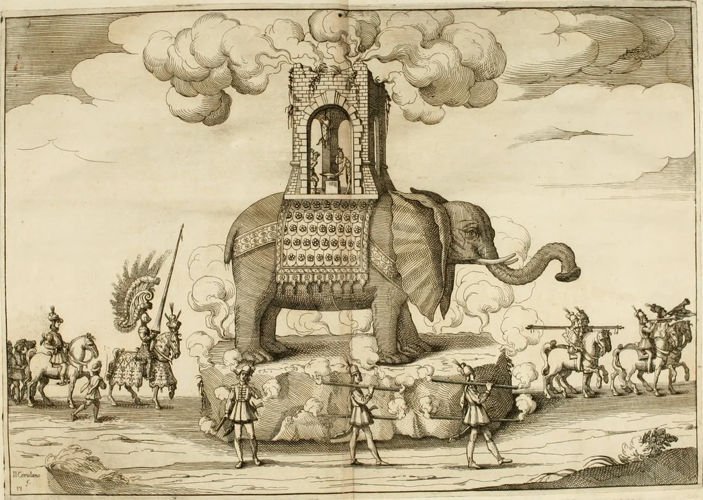 An illustration from Amore prigioniero in Delo : torneo fatto da' signori Academici torbidi in Bologna li XX. di marzo M.DC.XXVIII, 1628, leaf 137