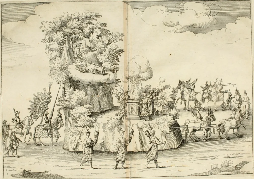 An illustration from Amore prigioniero in Delo : torneo fatto da' signori Academici torbidi in Bologna li XX. di marzo M.DC.XXVIII, 1628, leaf 147