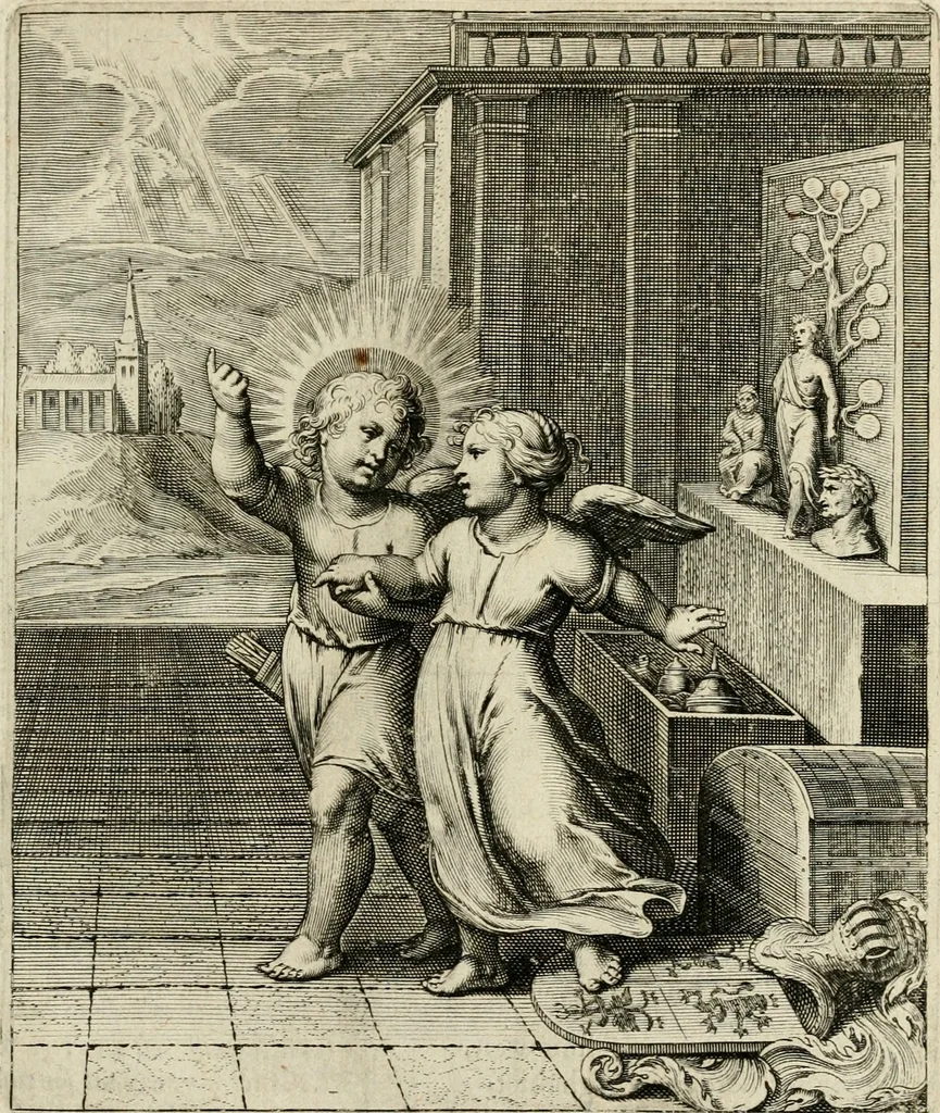 An illustration from Amoris diuini emblemata, 1615, leaf 102