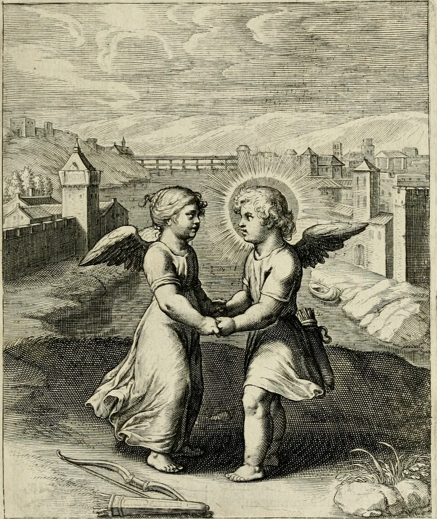 An illustration from Amoris diuini emblemata, 1615, leaf 104