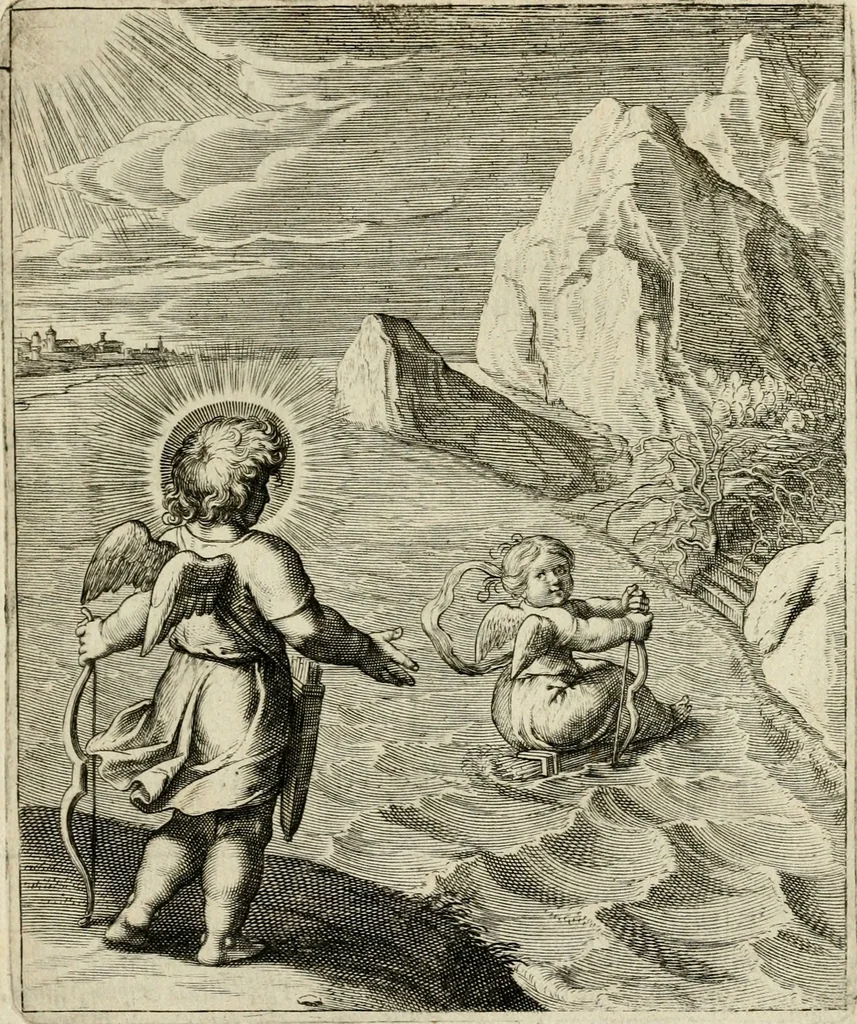 An illustration from Amoris diuini emblemata, 1615, leaf 106