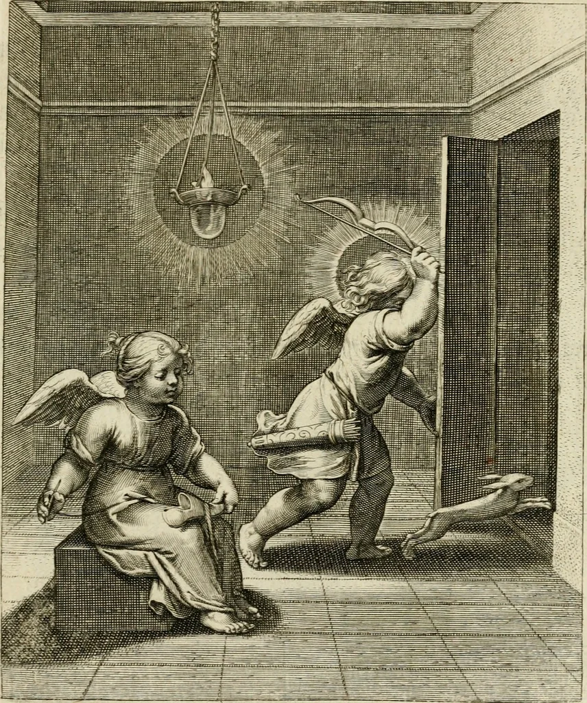 An illustration from Amoris diuini emblemata, 1615, leaf 110