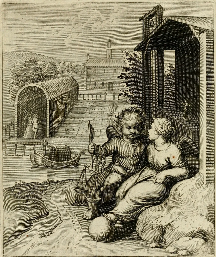 An illustration from Amoris diuini emblemata, 1615, leaf 112