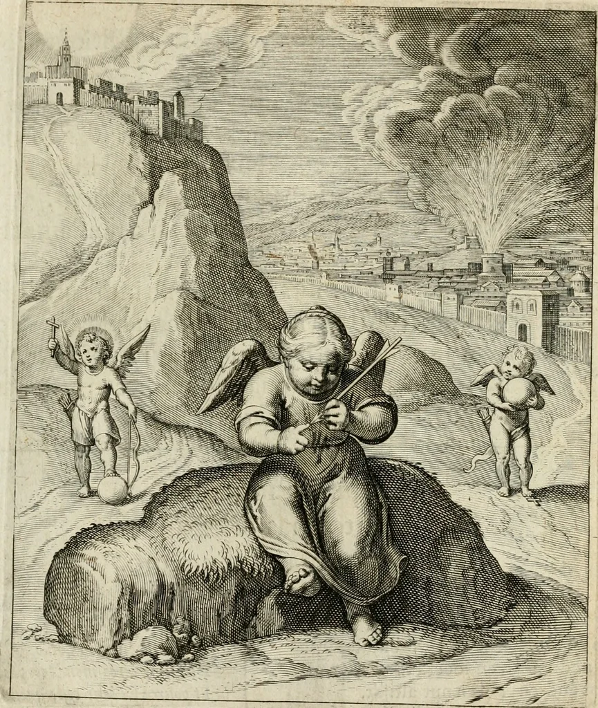 An illustration from Amoris diuini emblemata, 1615, leaf 114