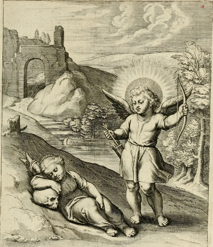 An illustration from Amoris diuini emblemata, 1615, leaf 118
