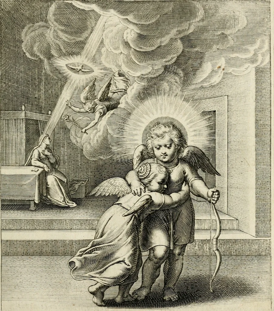 An illustration from Amoris diuini emblemata, 1615, leaf 120