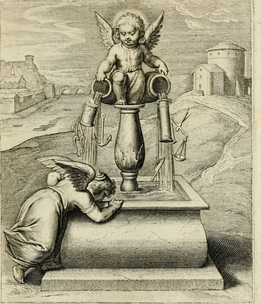 An illustration from Amoris diuini emblemata, 1615, leaf 122