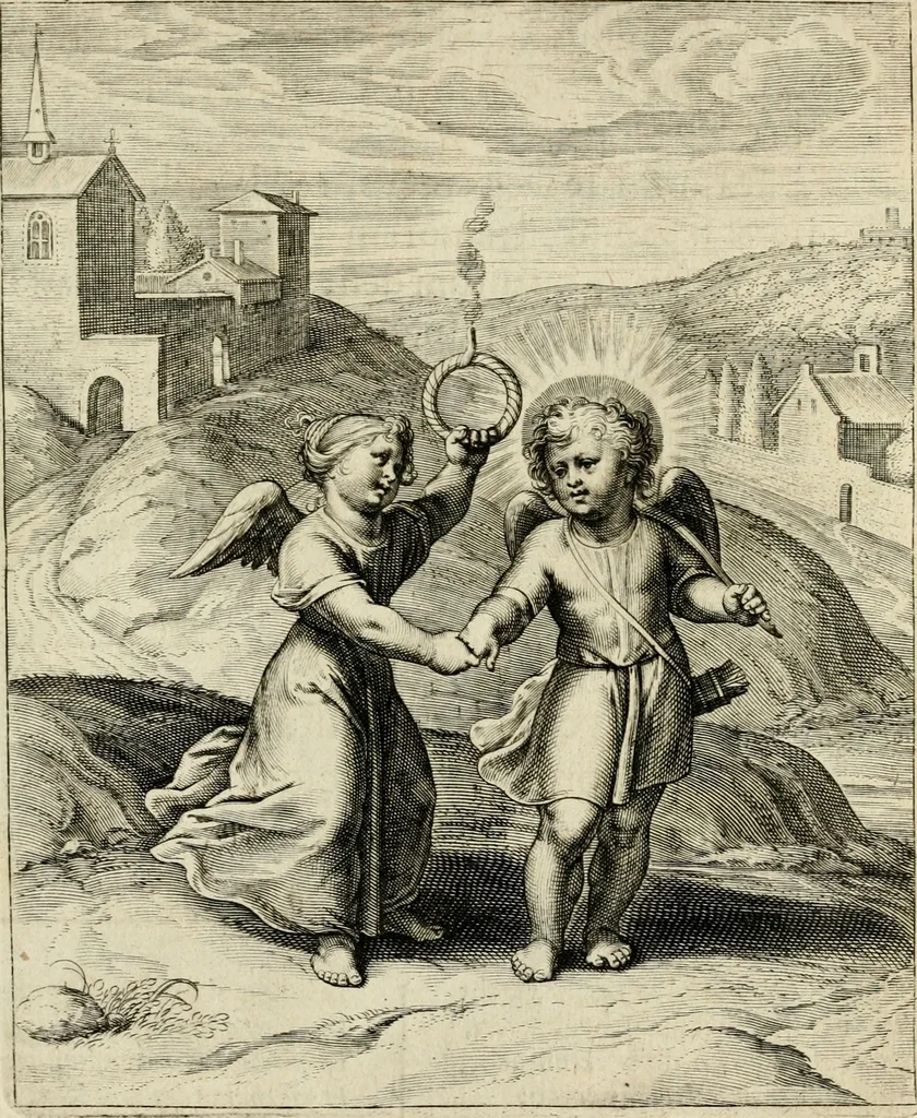 An illustration from Amoris diuini emblemata, 1615, leaf 124