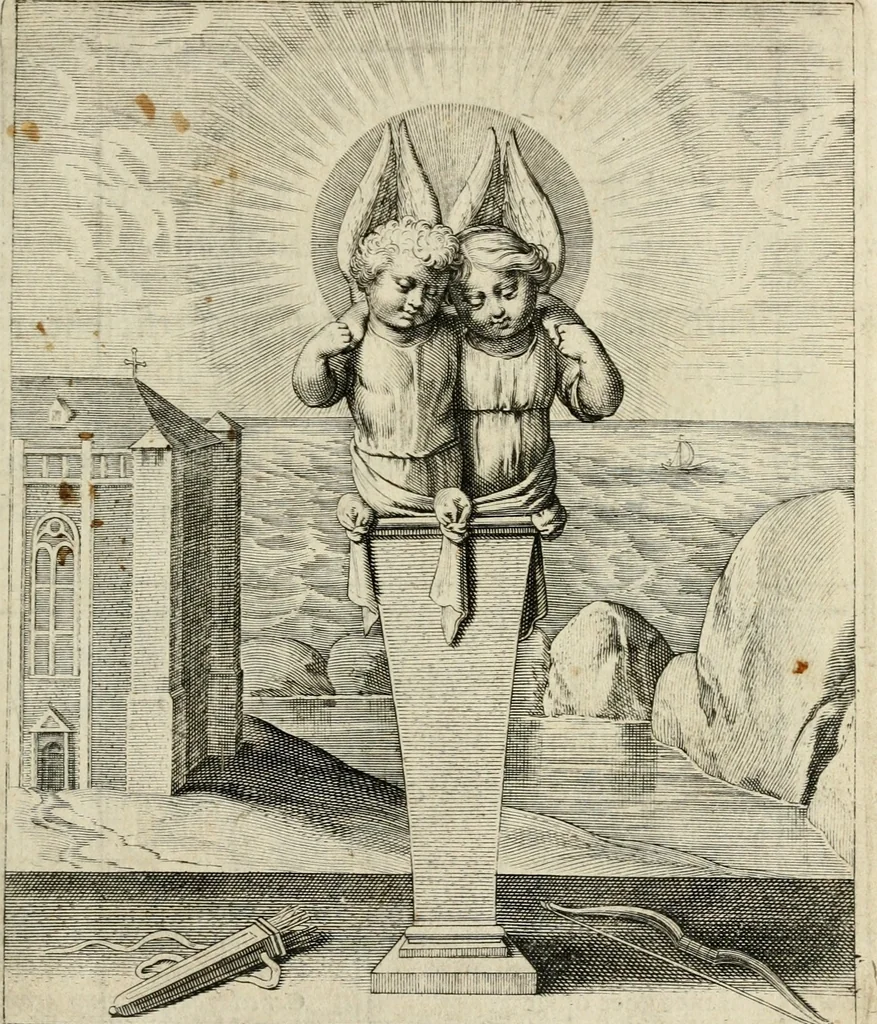 An illustration from Amoris diuini emblemata, 1615, leaf 126