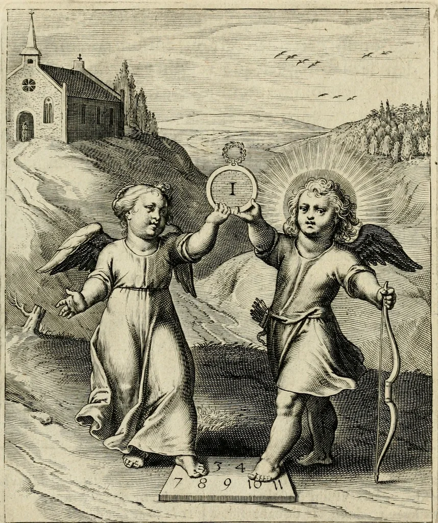 An illustration from Amoris diuini emblemata, 1615, leaf 32