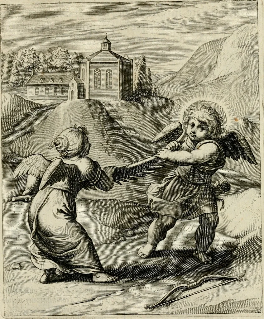 An illustration from Amoris diuini emblemata, 1615, leaf 34