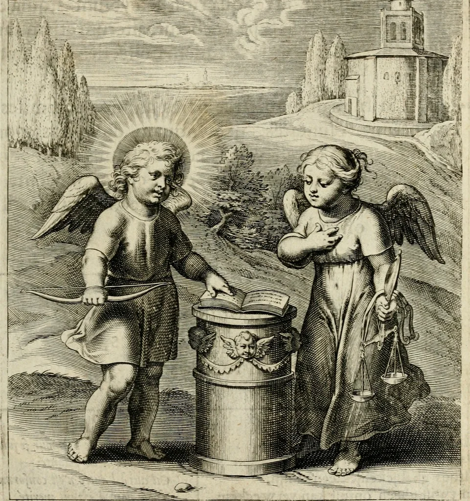 An illustration from Amoris diuini emblemata, 1615, leaf 38