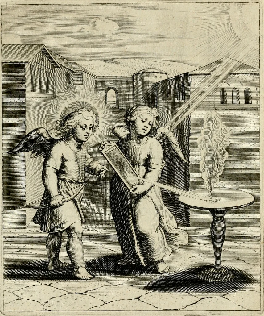 An illustration from Amoris diuini emblemata, 1615, leaf 44