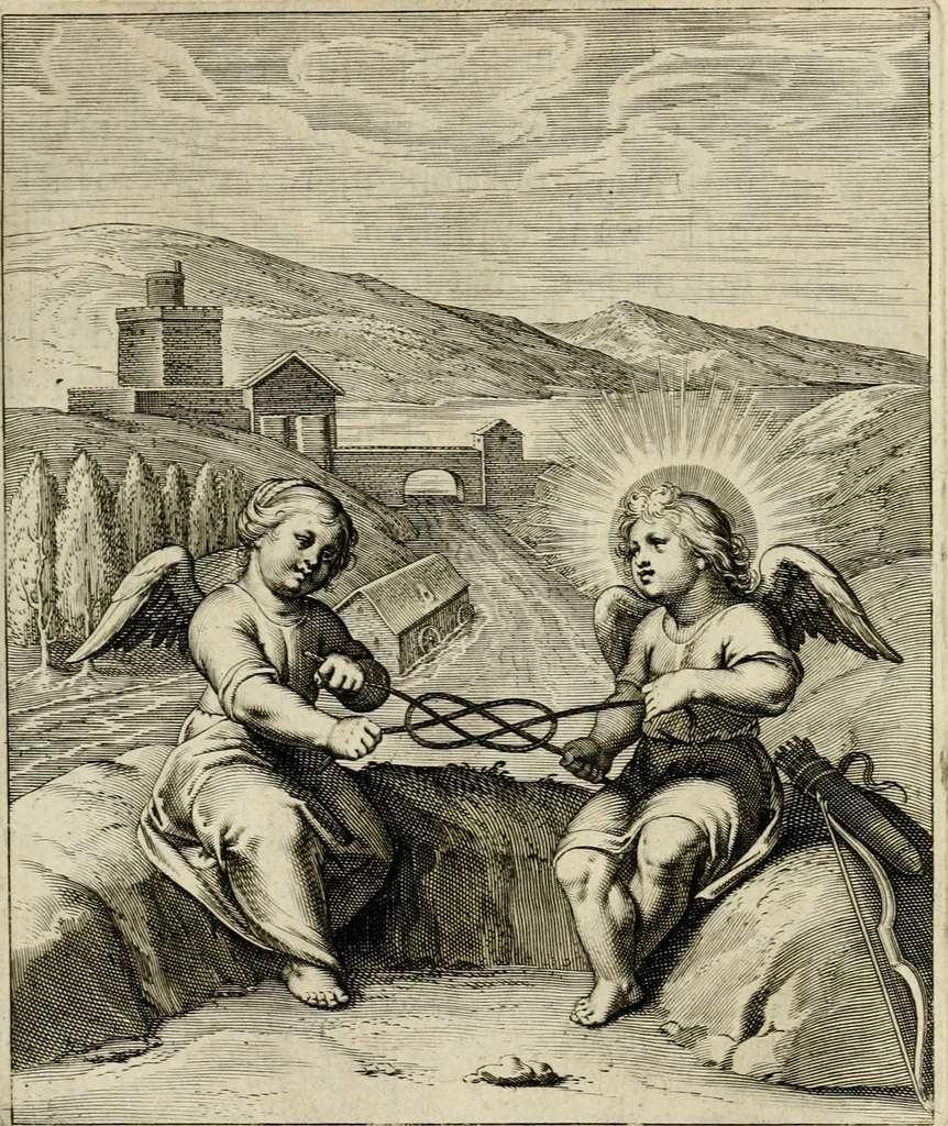 An illustration from Amoris diuini emblemata, 1615, leaf 48