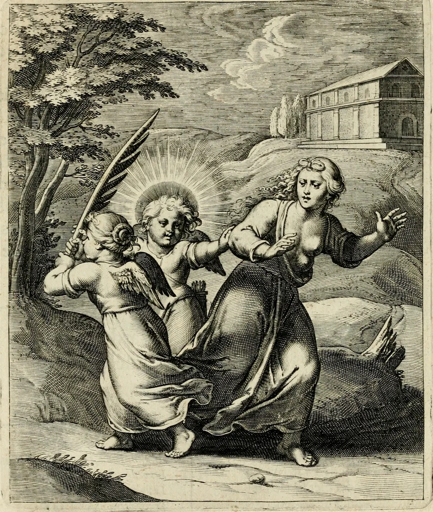 An illustration from Amoris diuini emblemata, 1615, leaf 50
