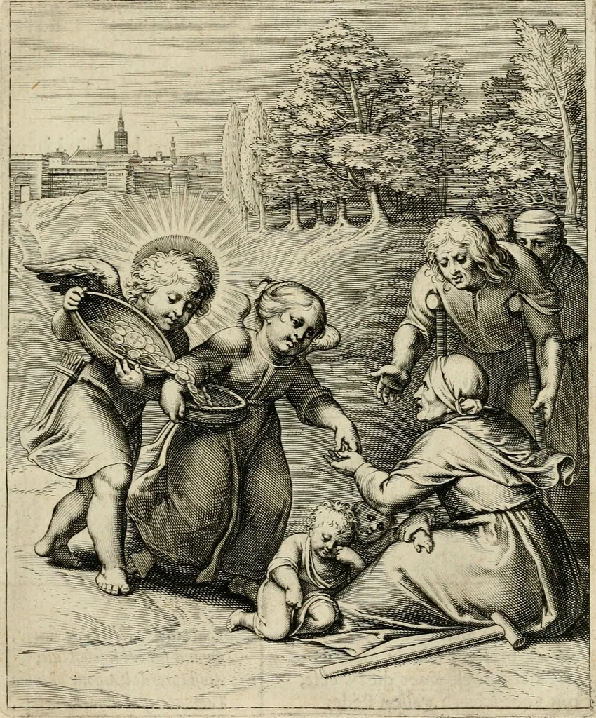 An illustration from Amoris diuini emblemata, 1615, leaf 58