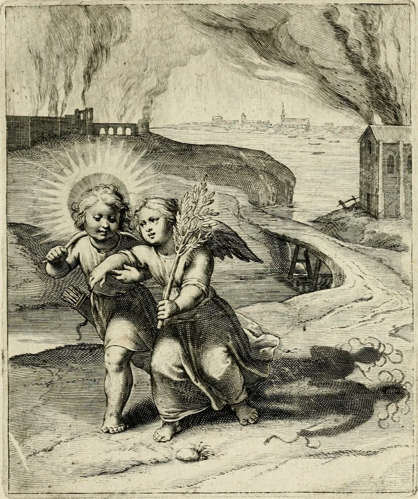An illustration from Amoris diuini emblemata, 1615, leaf 60