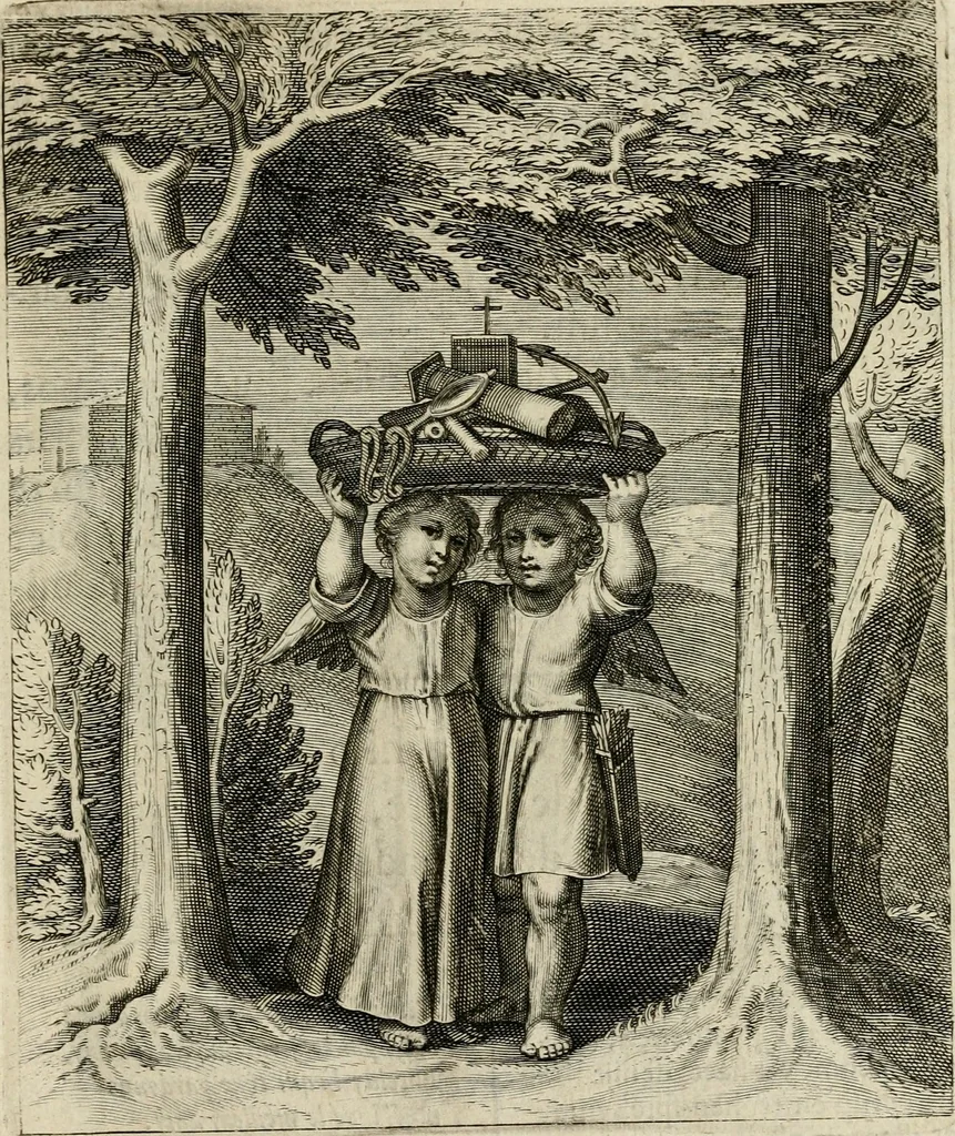 An illustration from Amoris diuini emblemata, 1615, leaf 64