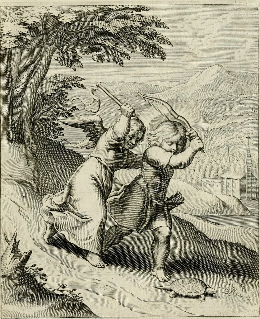 An illustration from Amoris diuini emblemata, 1615, leaf 72