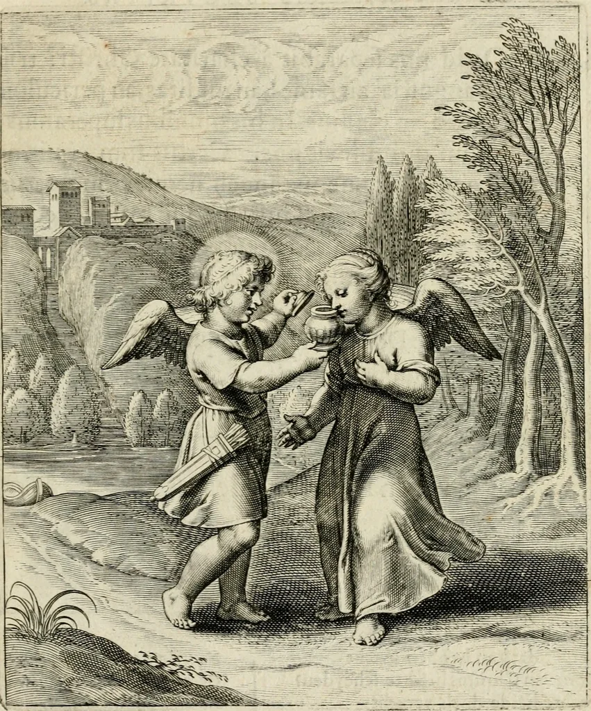 An illustration from Amoris diuini emblemata, 1615, leaf 84
