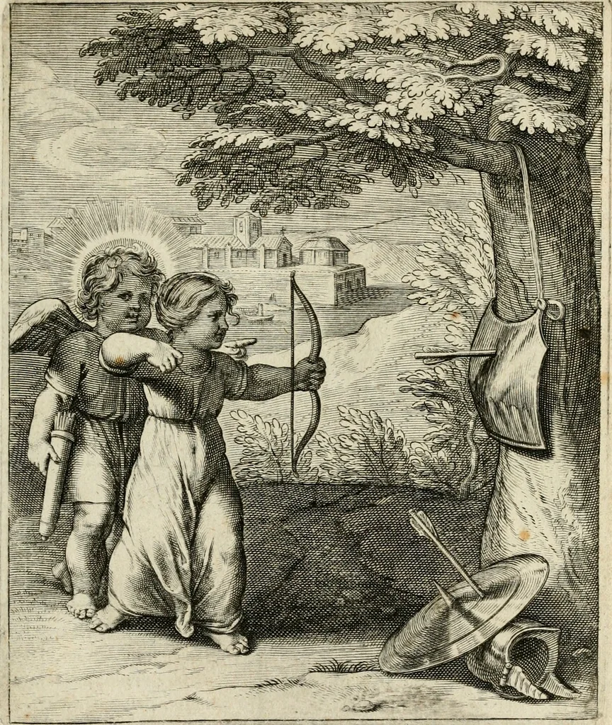 An illustration from Amoris diuini emblemata, 1615, leaf 94