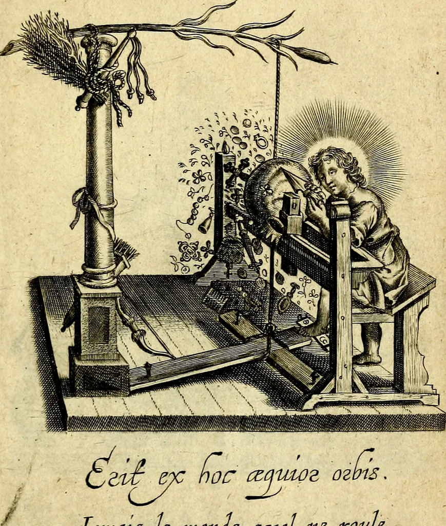 An illustration from Amoris diuini et humani effectus : varii Sacræ Scripturæ Sanctorumq; PP. sententijs : ac Gallicis versibus illustrati, 1626, leaf 106